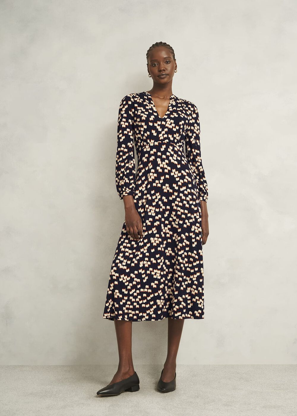 Harlie Jersey Dress, Navy Multi, hi-res