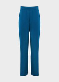 Judith Satin Trousers, Steel Blue, hi-res