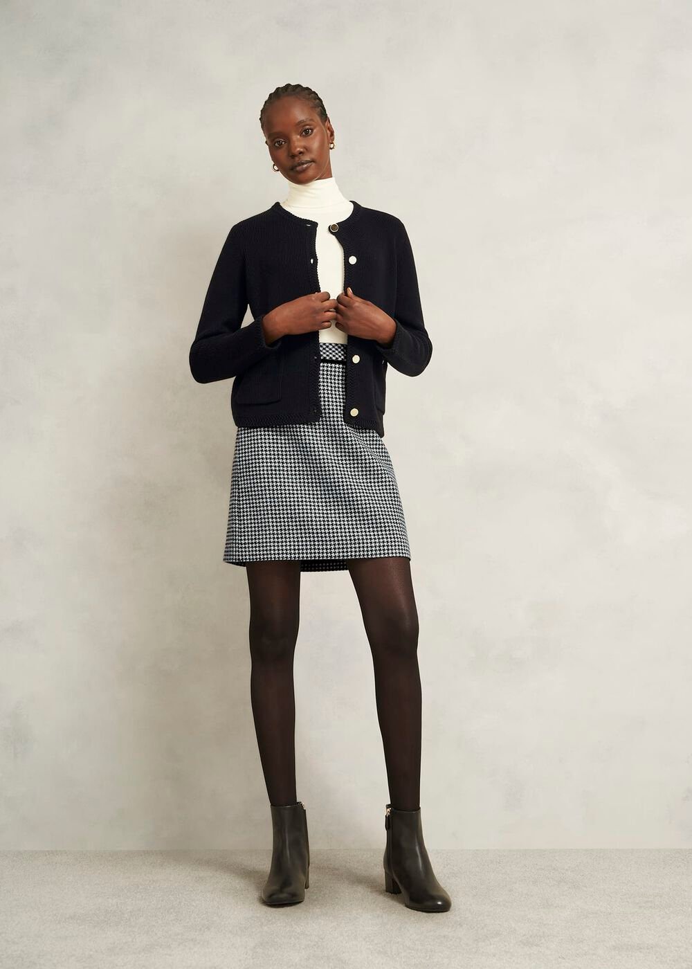 Simona Knitted Jacket, Black, hi-res