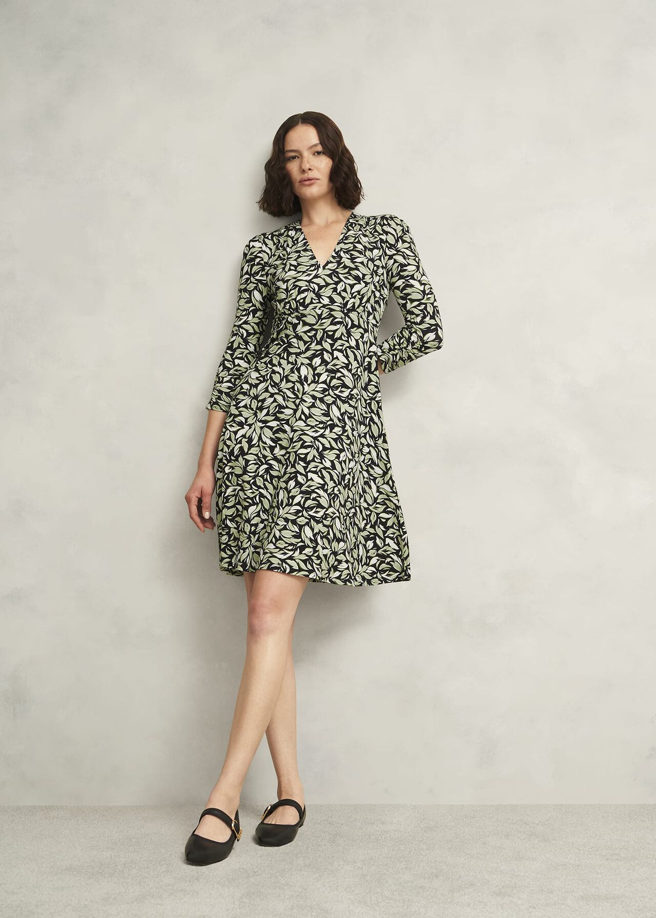 Petite Elosie Jersey Dress, Navy Multi, hi-res