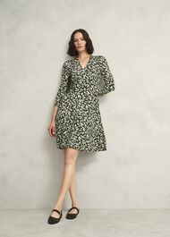 Petite Elosie Jersey Dress, Navy Multi, hi-res