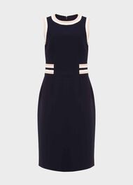 Ebony Dress, Navy Camel Ivry, hi-res