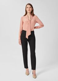 Laurel Tapered Trousers, Black, hi-res