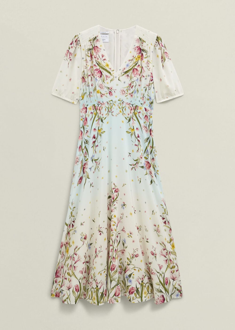 Belmond Silk Floral Ombre Dress, Cream Multi, hi-res