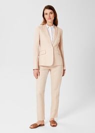 Petite Ivana Linen Jacket , Warm Neutral, hi-res