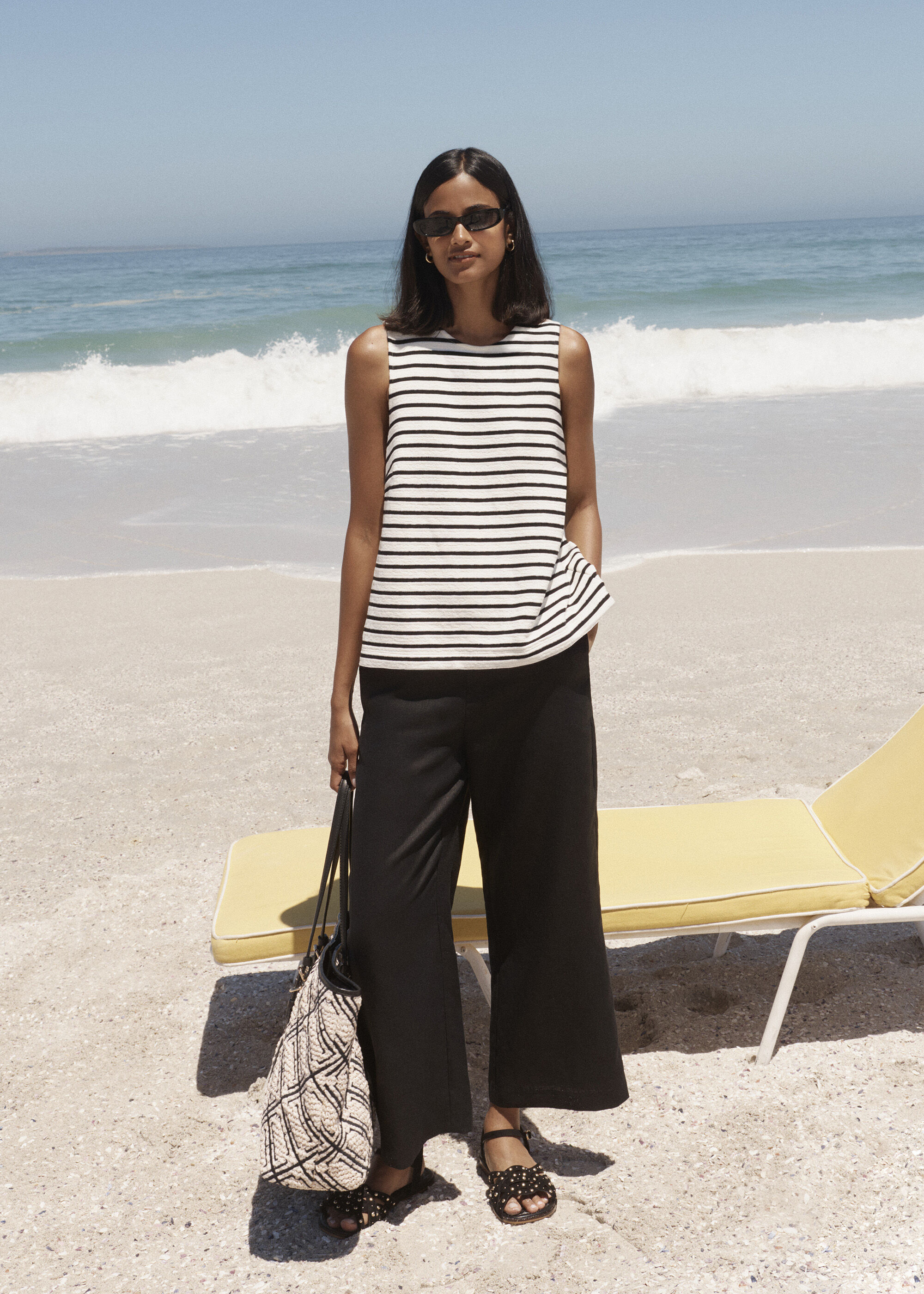 Roxie Cotton Blend Stripe Top | Hobbs US |