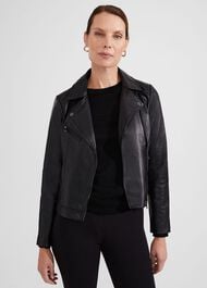 Dakota Leather Jacket, Black, hi-res