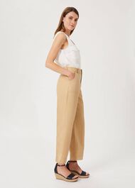 Luzia Wide Leg trousers With Linen, Neutral, hi-res