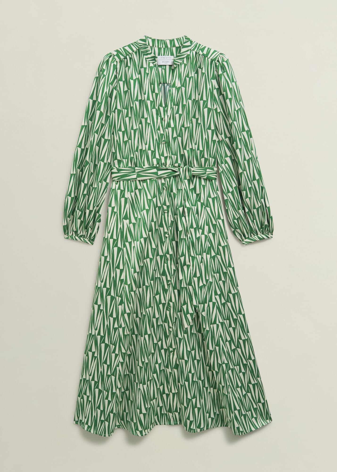【Hobbs London】UK発 Deanery ディーンリー ミディ シャツ 緑 Deanery Midi Shirt Dress | Hobbs US |