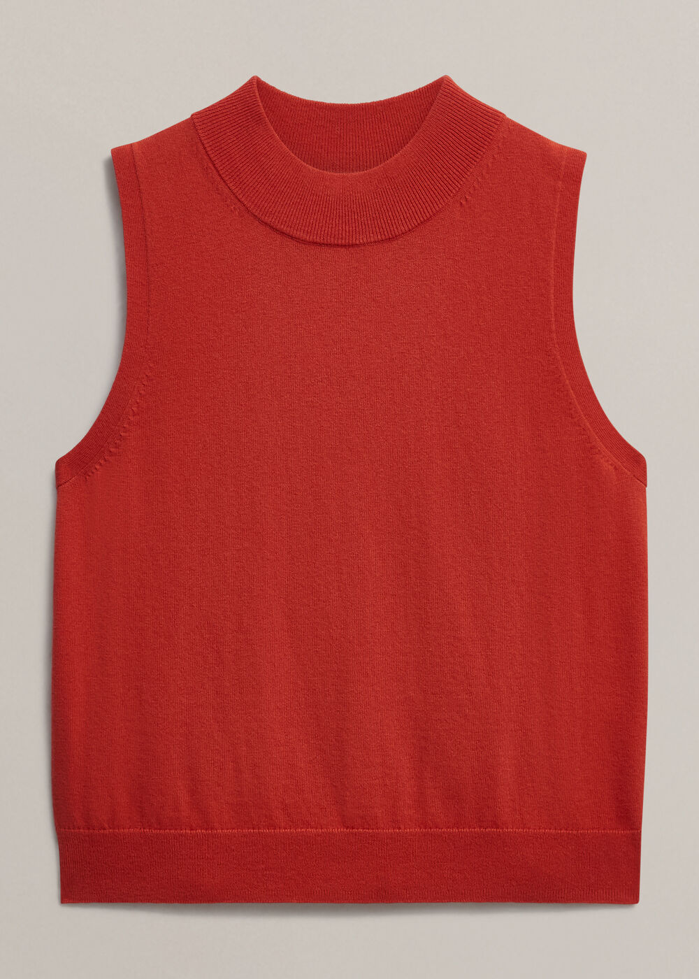 Priya Knitted Vest, Hibiscus Red, hi-res
