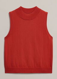 Priya Knitted Vest, Hibiscus Red, hi-res