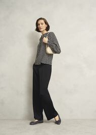 Bingley Studded Flats, Black, hi-res