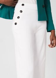 Simone Crop Trouser, White, hi-res