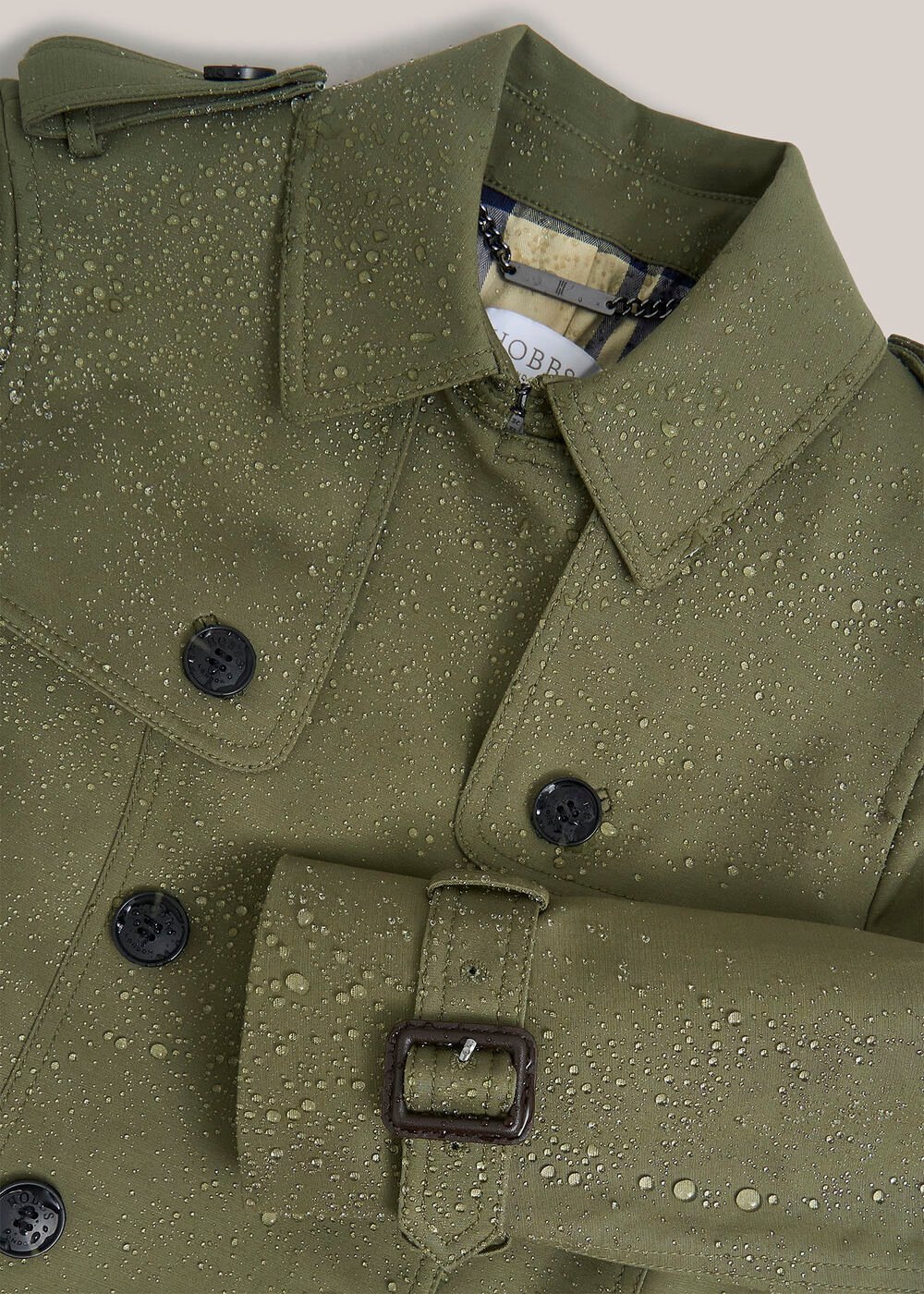 Skylar Shower Resistant Trench Coat, Olive Green, hi-res