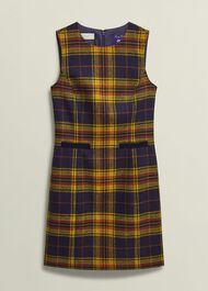 Margot Wool Dress, Navy Ochre, hi-res