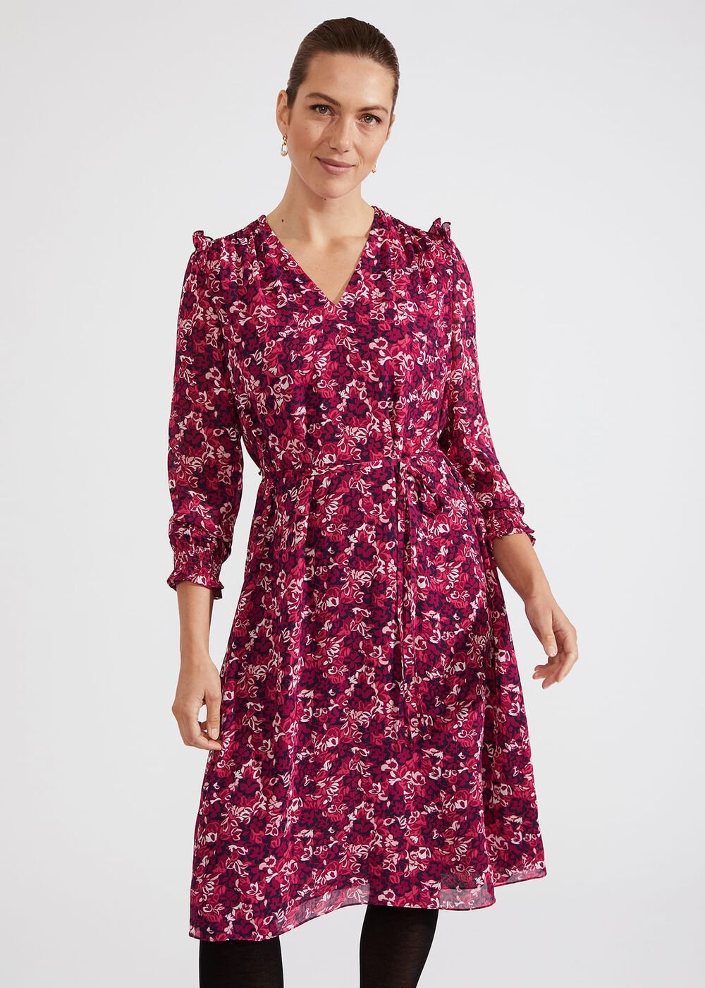 Petite Elaina Dress, Purple Multi, hi-res