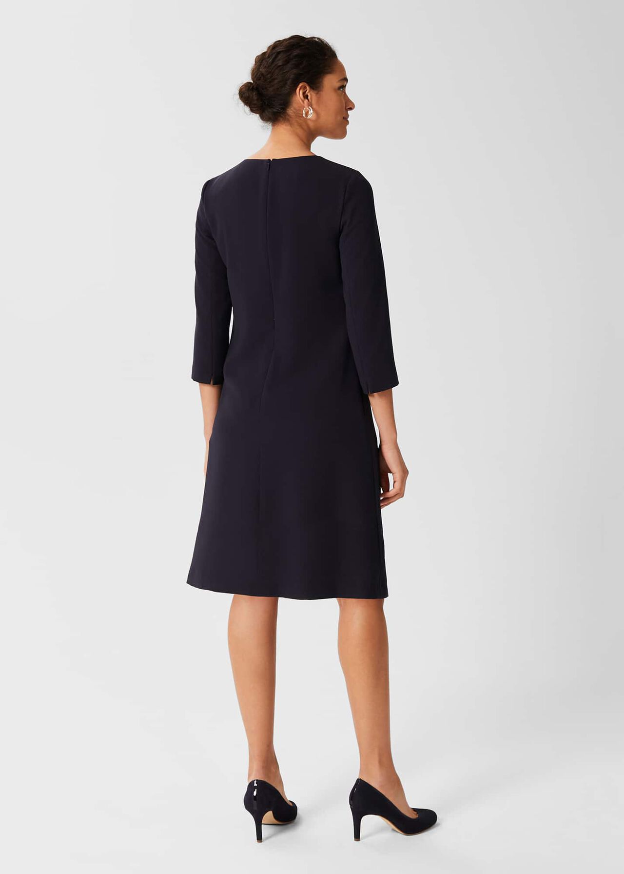 Honor Aline Dress, Navy, hi-res