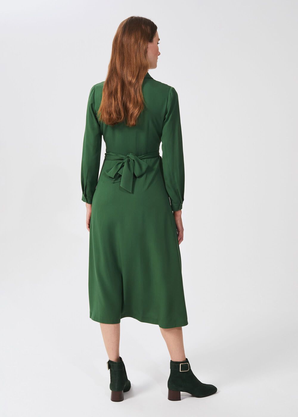 Ina Shirt Dress, Forest Green, hi-res