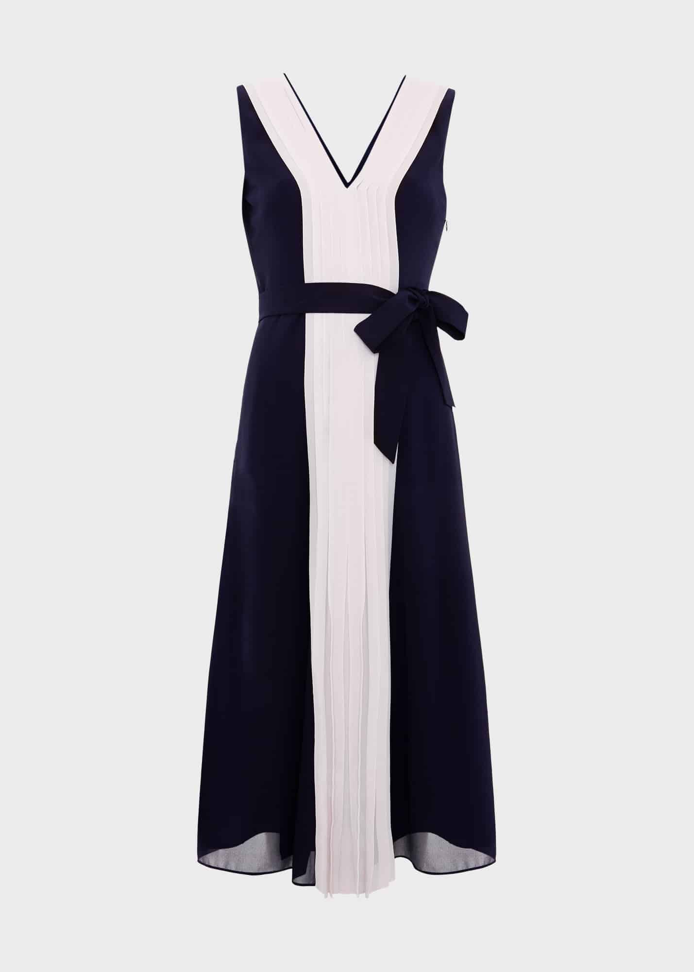 Lila Pleated Midi Dress Hobbs US
