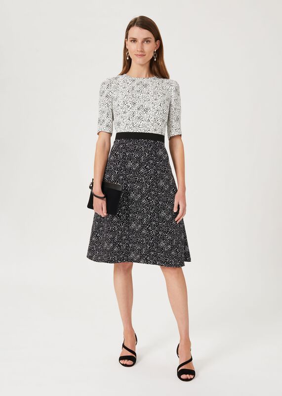 Caroline Crepe Spot Dress