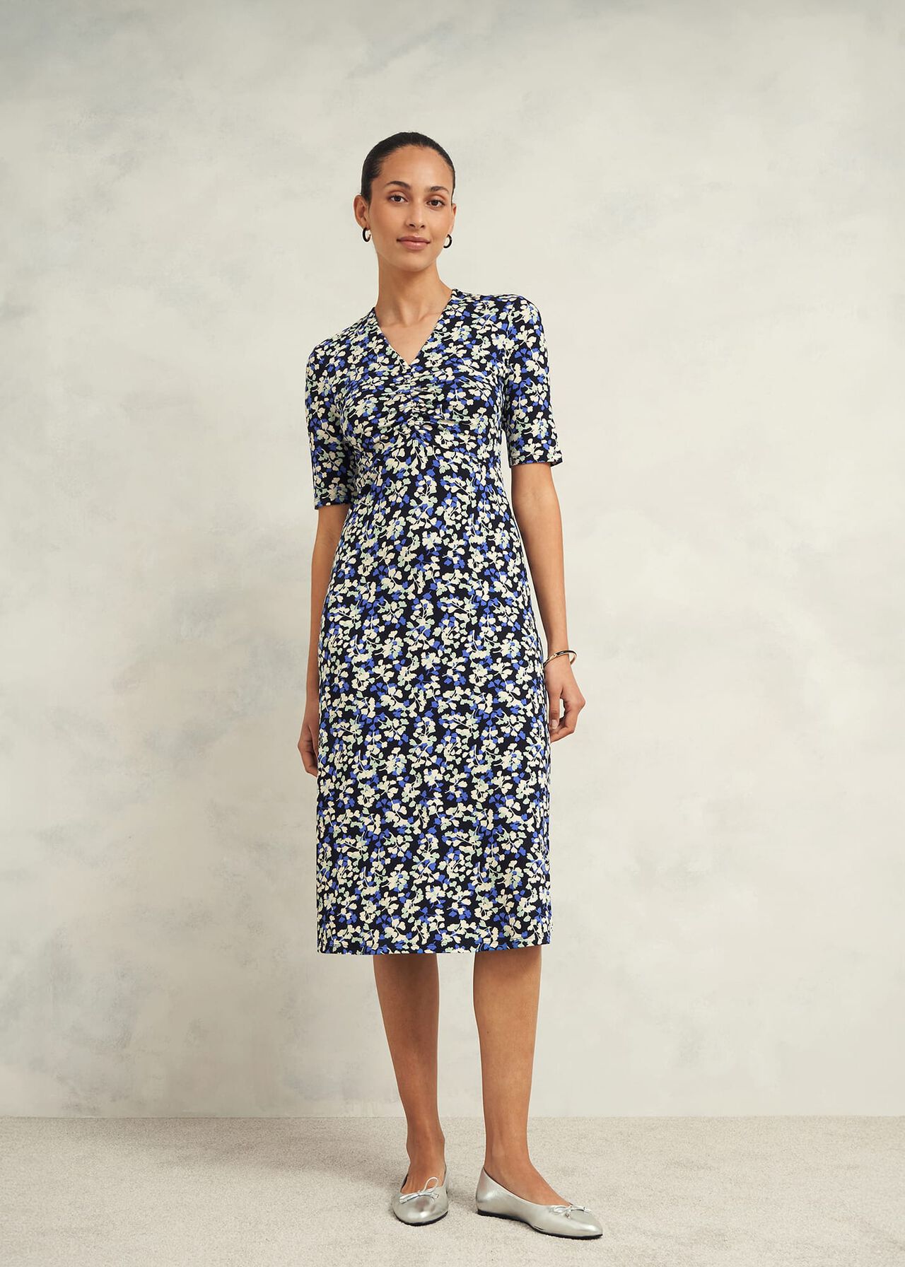 Frankie Jersey Dress, Navy Multi, hi-res