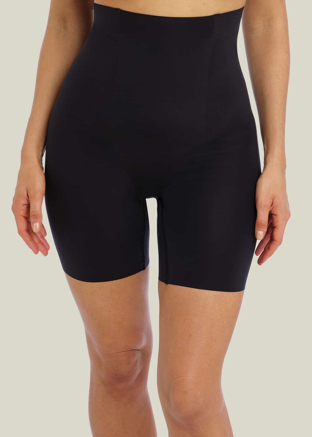 Moderate Control High Waist Long Leg Shaper , Black, hi-res