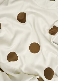 Mia Spot Dress, Ivory Brown, hi-res
