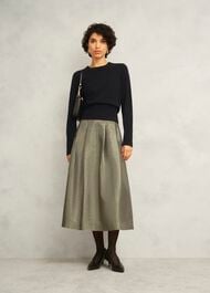Black Tresco Wool Cashmere Crew Neck Knitted Sweater, Black, hi-res