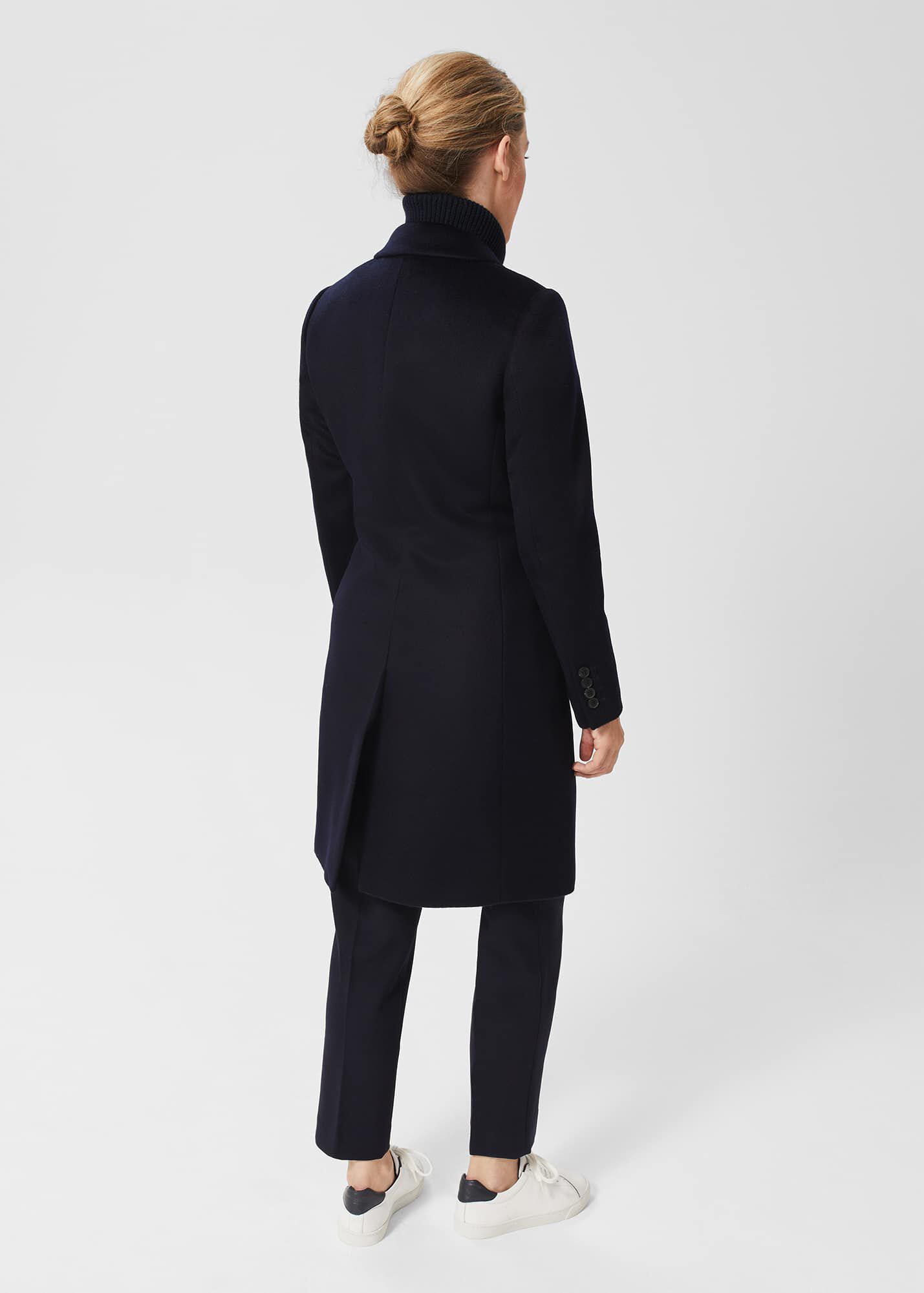 navy wool coat petite
