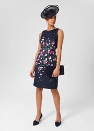 Moira Floral Shift Dress, Navy Multi, hi-res