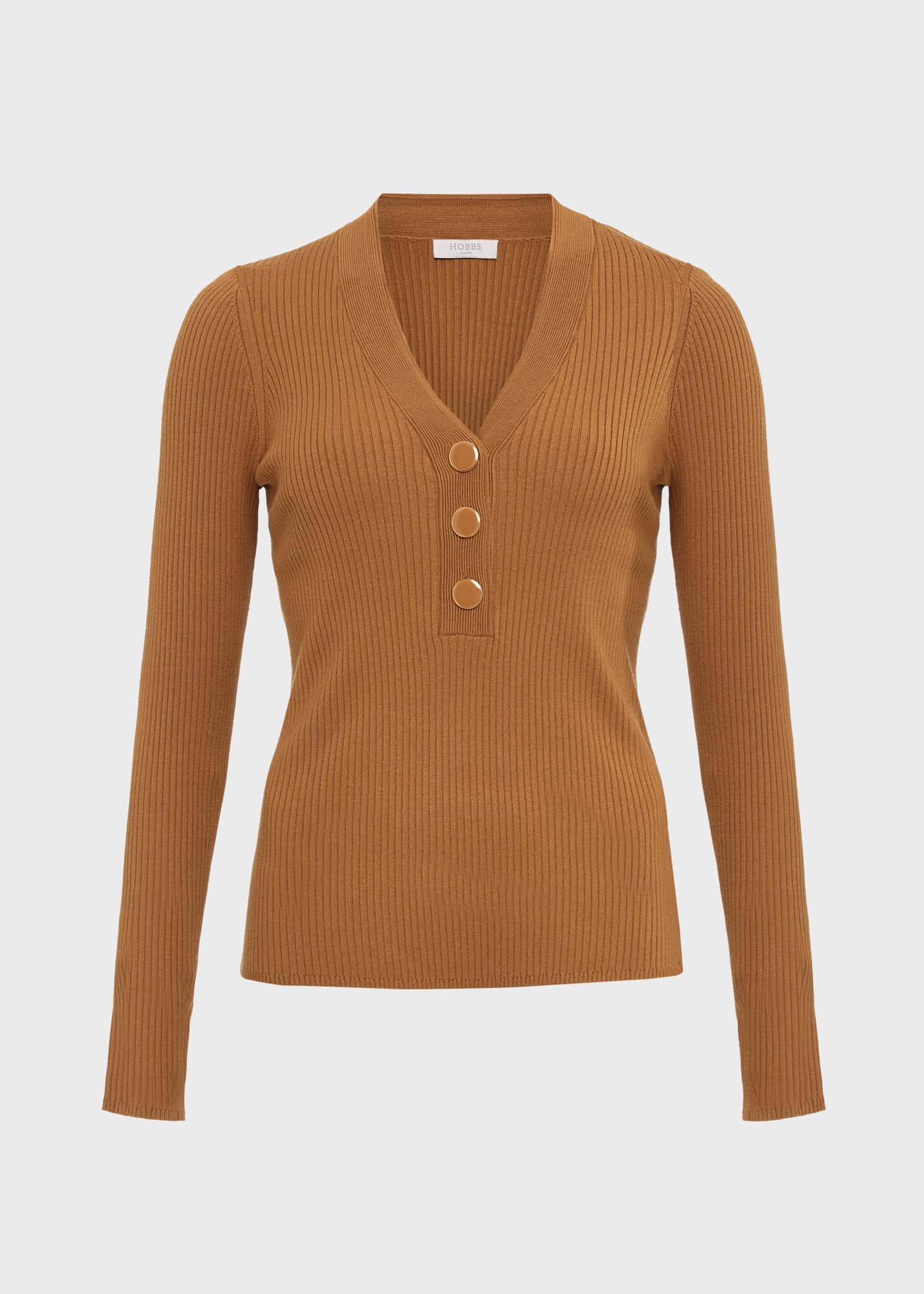 ホブズ HOBBS KAYA RIBBED PULLOVER （HOBBS CAMEL） Kaya Ribbed Sweater | Hobbs US |