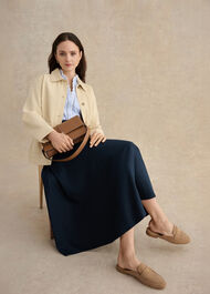 Lilliana Midi Skirt, Navy, hi-res