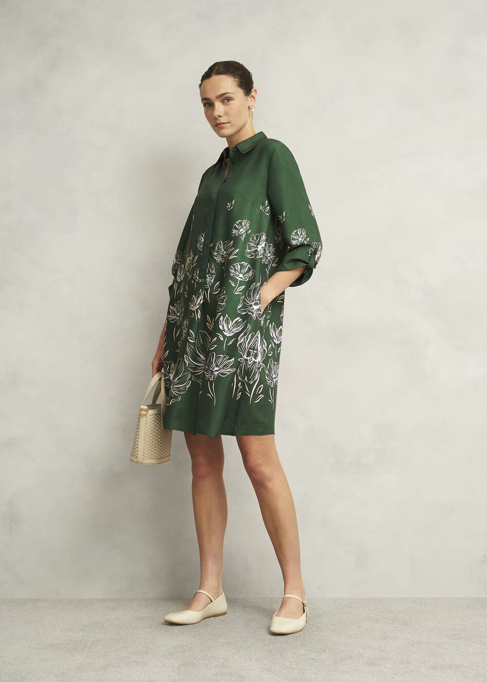 Dark Green Marci Tunic Dress, Green Multi, hi-res