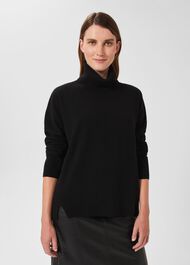 Dahlia Cashmere Jumper, Black, hi-res
