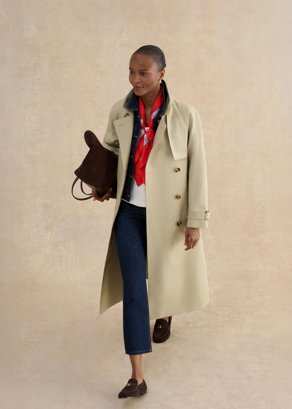 Riley Sage Green Trench Coat , Pale Sage Green, hi-res