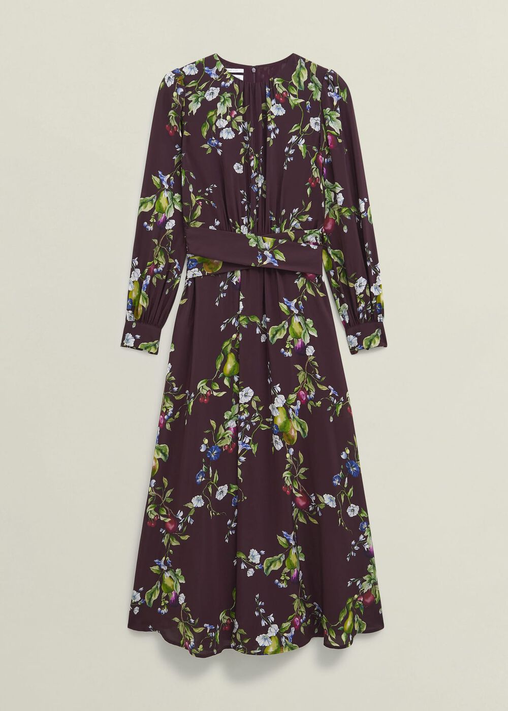 Iford Silk Dress, Onyx Red Multi, hi-res