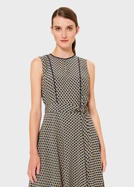 Madeleine Geo Fit And Flare Dress, Blue Multi, hi-res