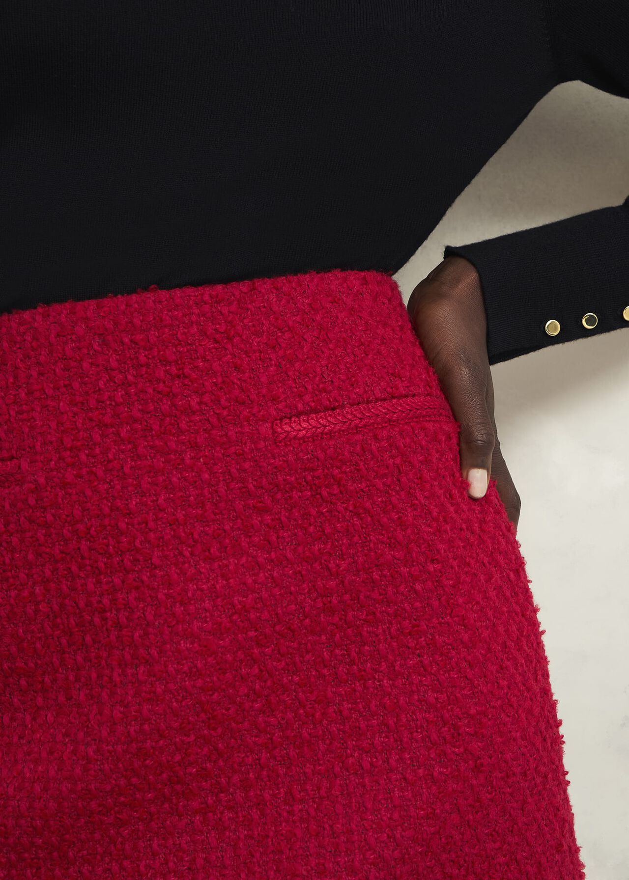 Rosa Skirt With Wool, Rowan Red, hi-res