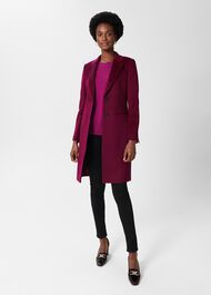 Tilda Wool Coat, Warm Plum, hi-res