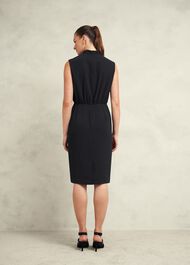 Camille Twist Neck Dress, Black, hi-res