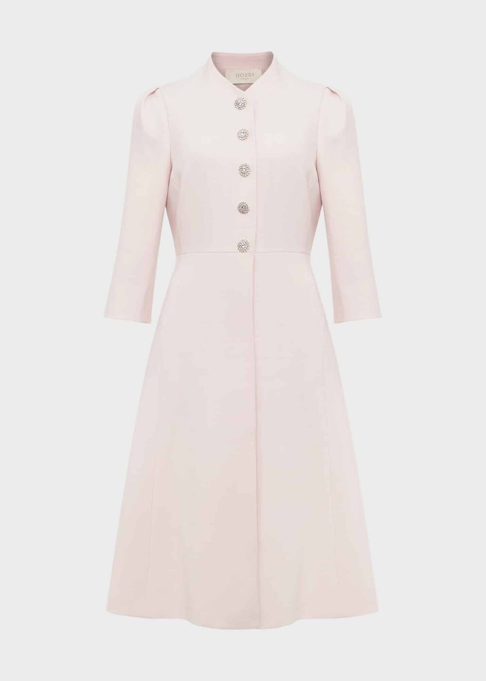 Chara Fit And Flare Coat, Pale Pink, hi-res