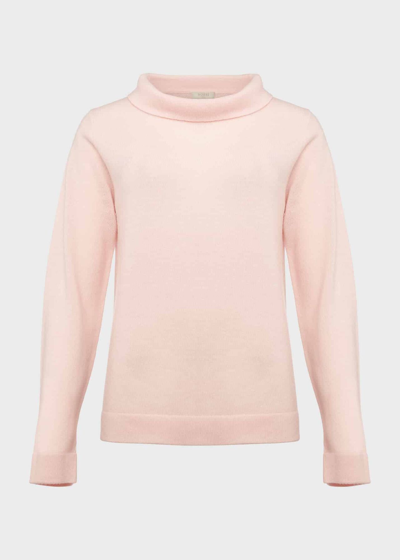 Audrey Wool Cashmere Jumper, Pale Pink, hi-res