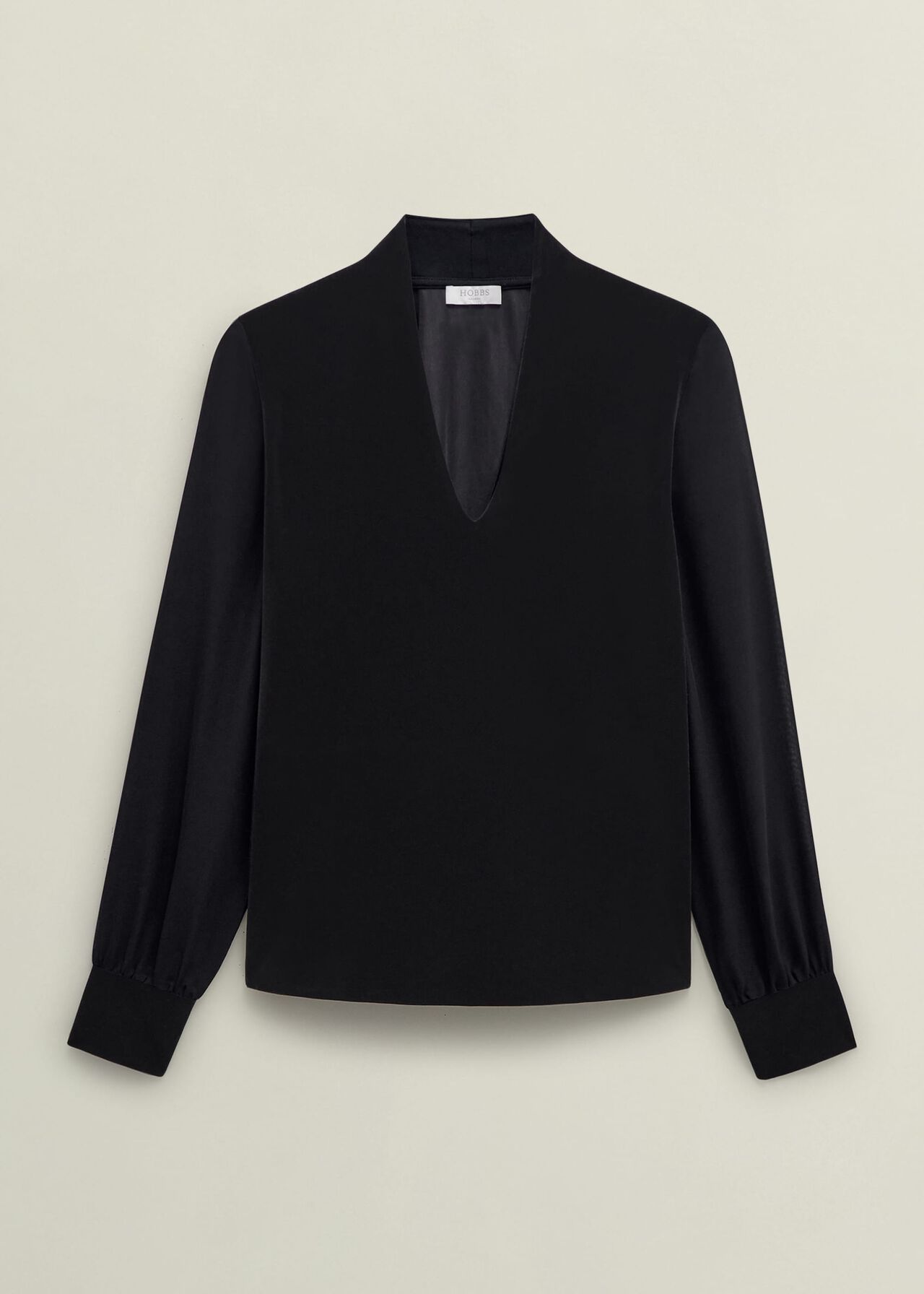 Aimee Velvet Top, Black, hi-res
