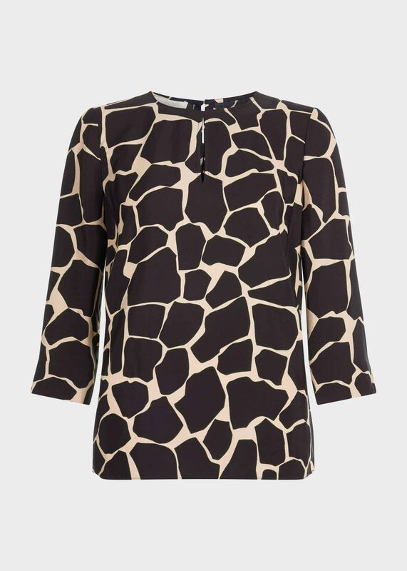 Alex Animal Crew Neck Blouse