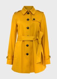 Ella Water Resistant Trench Coat, Gold, hi-res