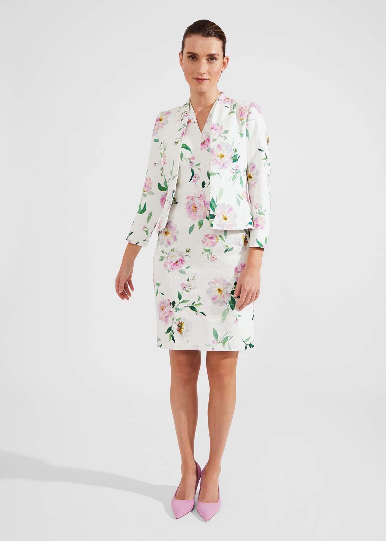 Suzanna Tweed Dress, Ivory Multi, hi-res