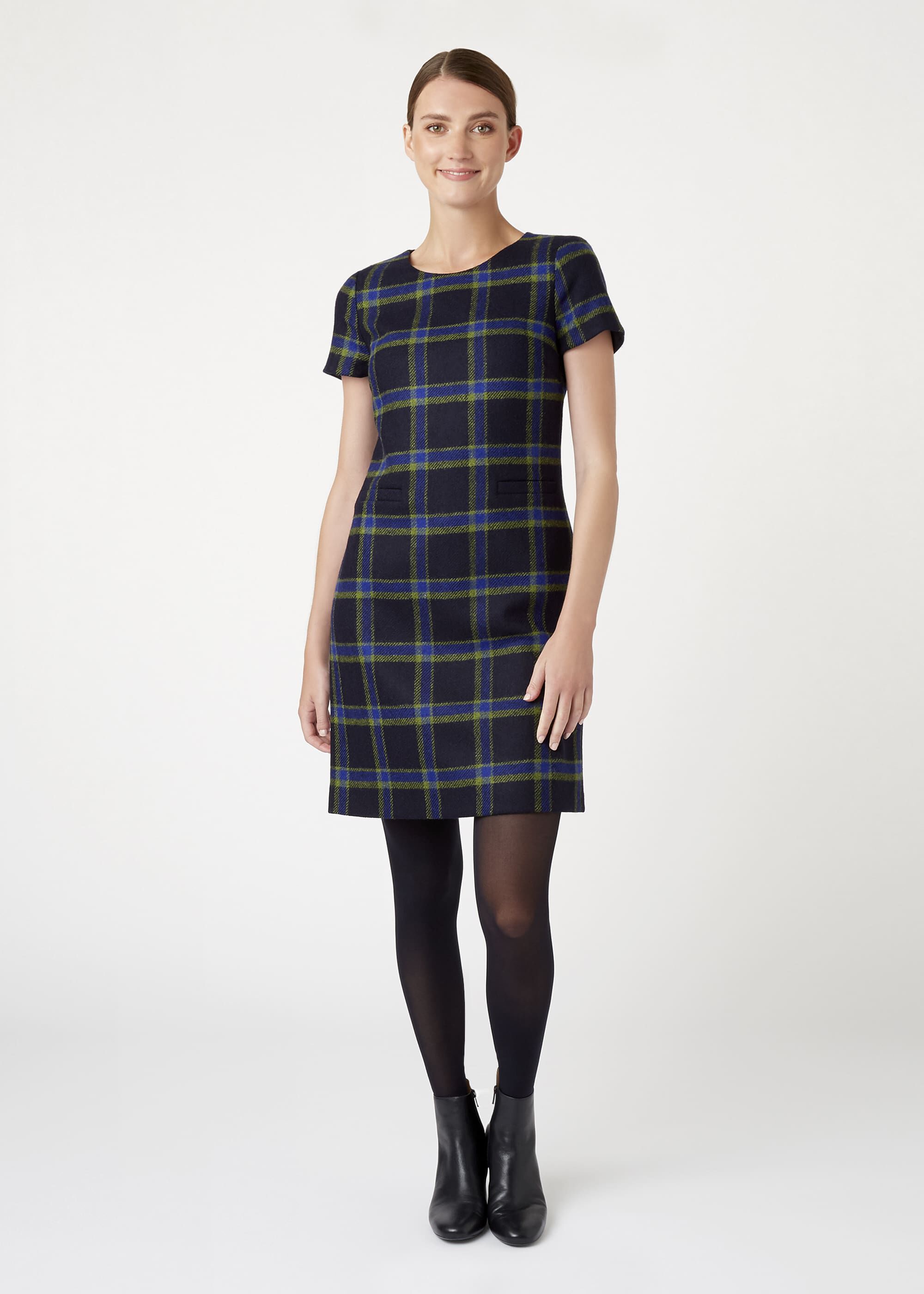 Hobbs tartan dress clearance