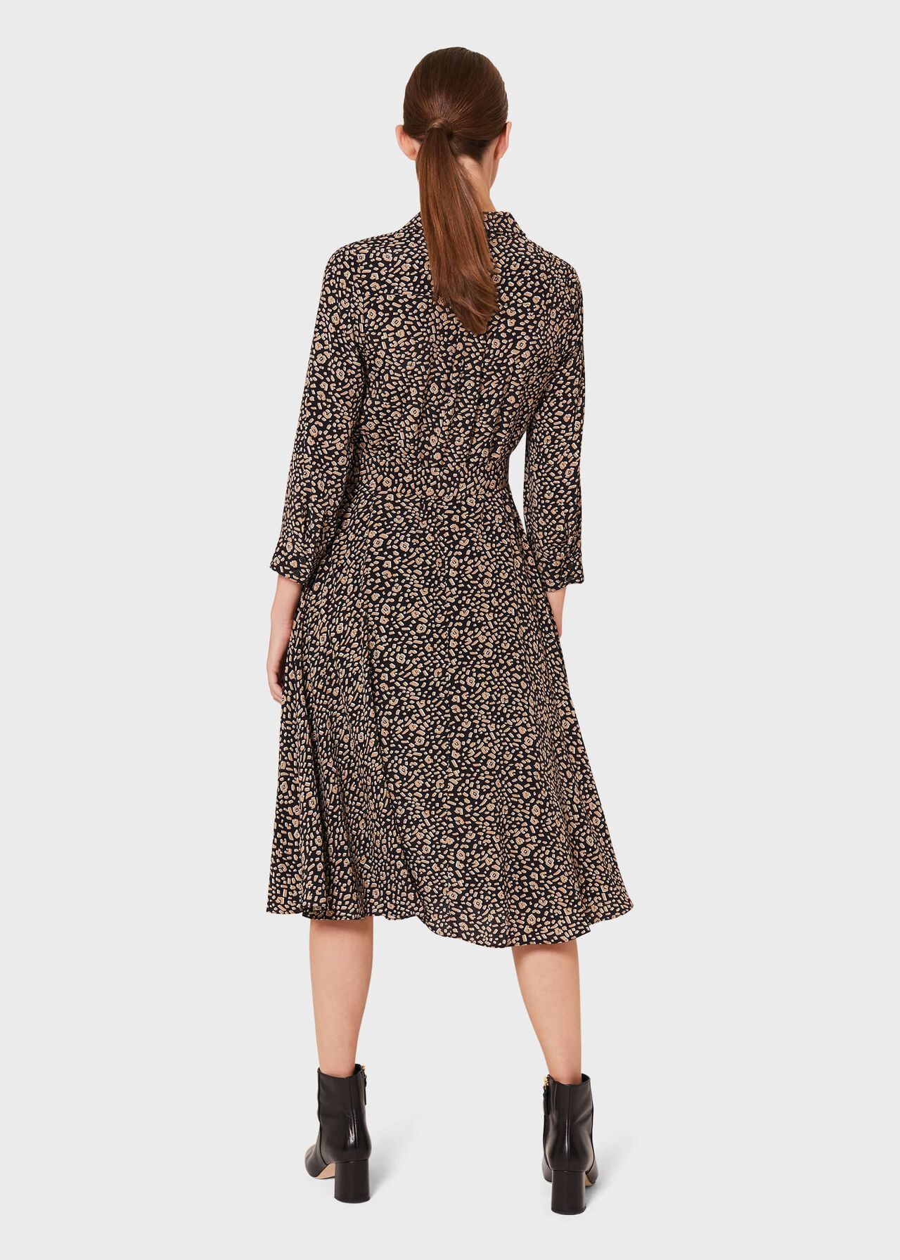 Rosaline Dress, Navy Camel Ivry, hi-res