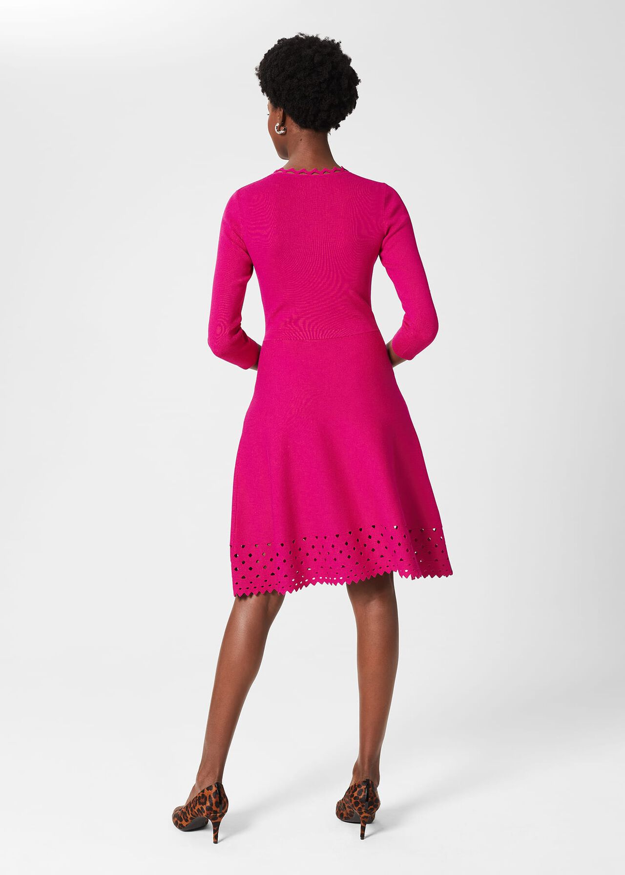 Myra Knitted Dress, Orchid Pink, hi-res