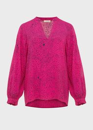 Hana Blouse, Pink Blck, hi-res